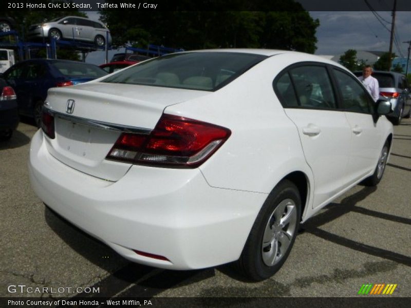 Taffeta White / Gray 2013 Honda Civic LX Sedan