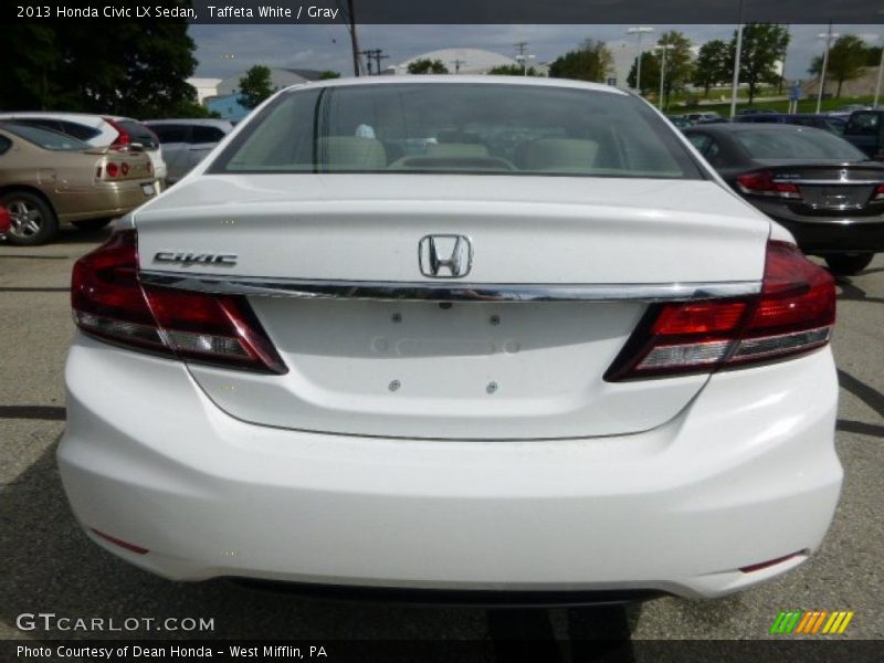 Taffeta White / Gray 2013 Honda Civic LX Sedan