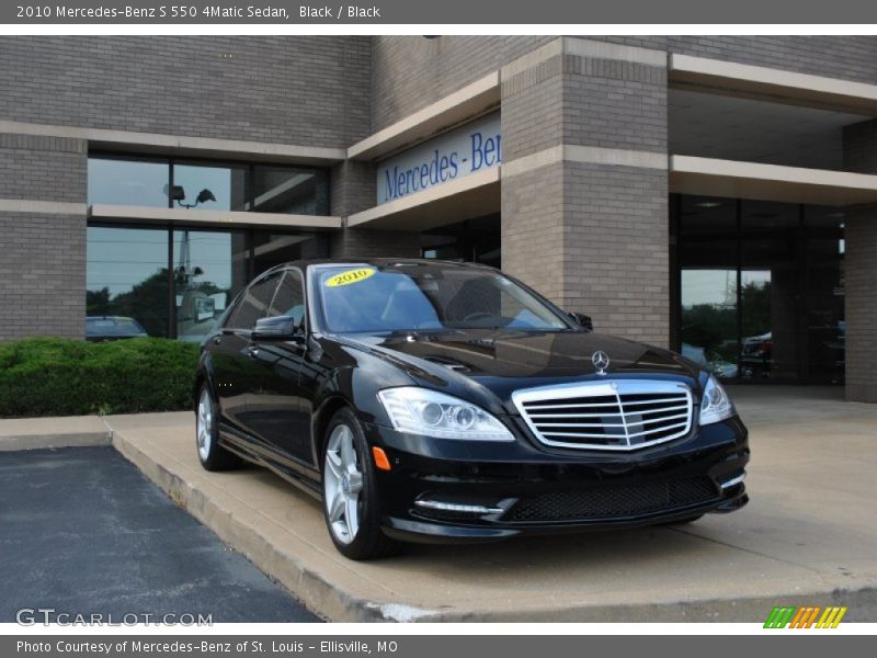 Black / Black 2010 Mercedes-Benz S 550 4Matic Sedan