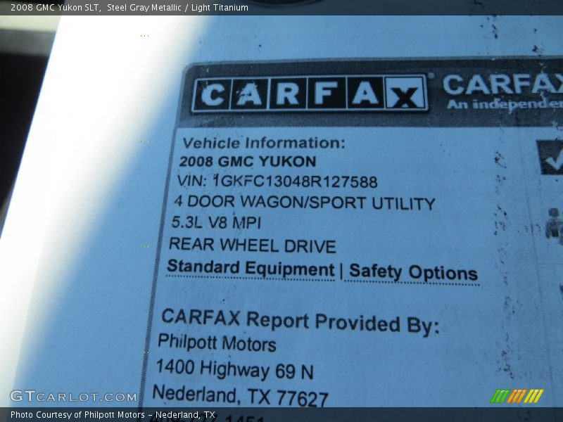 Steel Gray Metallic / Light Titanium 2008 GMC Yukon SLT