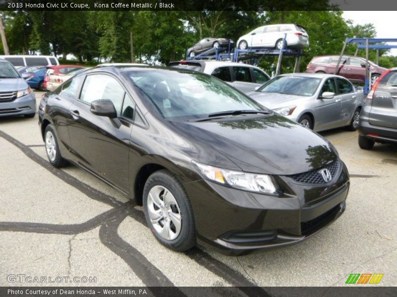 Kona Coffee Metallic / Black 2013 Honda Civic LX Coupe
