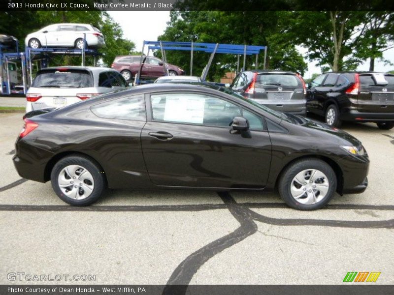 Kona Coffee Metallic / Black 2013 Honda Civic LX Coupe