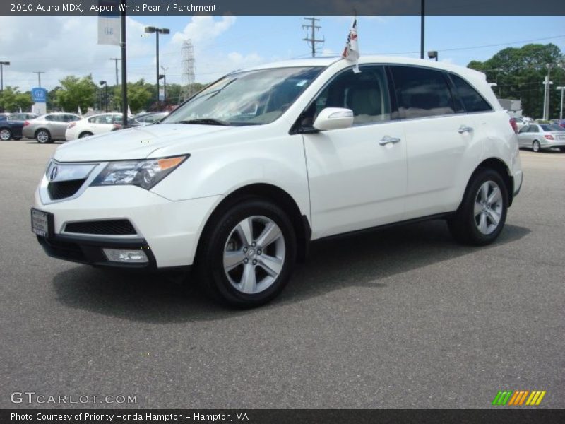 Aspen White Pearl / Parchment 2010 Acura MDX