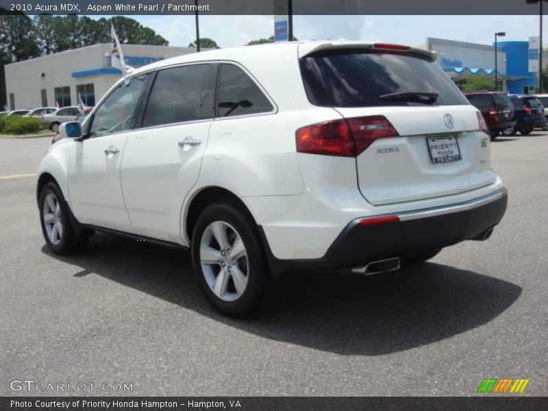 Aspen White Pearl / Parchment 2010 Acura MDX