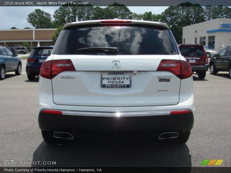 Aspen White Pearl / Parchment 2010 Acura MDX