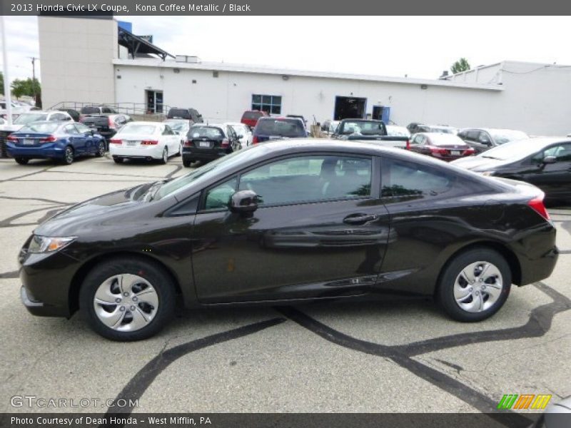 Kona Coffee Metallic / Black 2013 Honda Civic LX Coupe