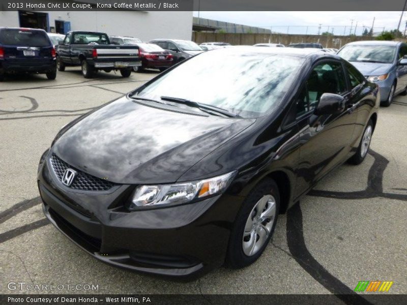 Kona Coffee Metallic / Black 2013 Honda Civic LX Coupe
