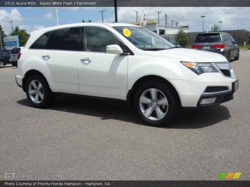 Aspen White Pearl / Parchment 2010 Acura MDX