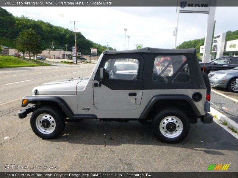Silverstone Metallic / Agate Black 2001 Jeep Wrangler SE 4x4