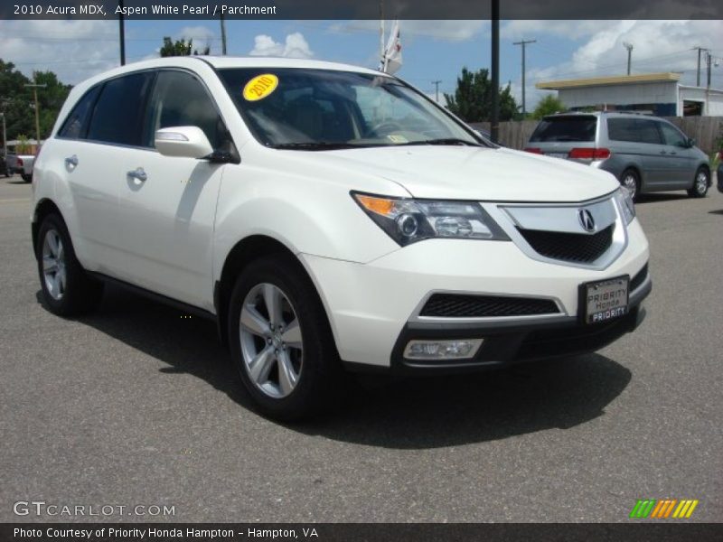 Aspen White Pearl / Parchment 2010 Acura MDX