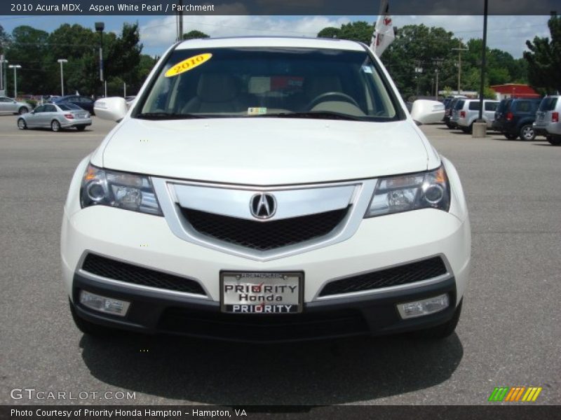 Aspen White Pearl / Parchment 2010 Acura MDX