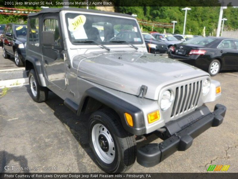 Silverstone Metallic / Agate Black 2001 Jeep Wrangler SE 4x4