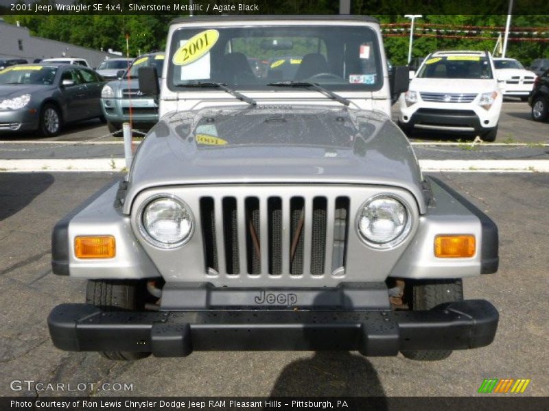 Silverstone Metallic / Agate Black 2001 Jeep Wrangler SE 4x4