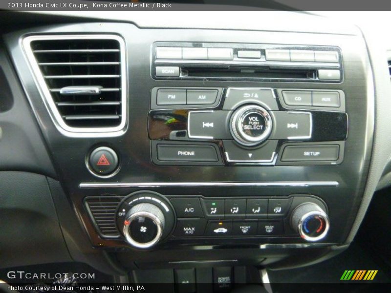 Kona Coffee Metallic / Black 2013 Honda Civic LX Coupe