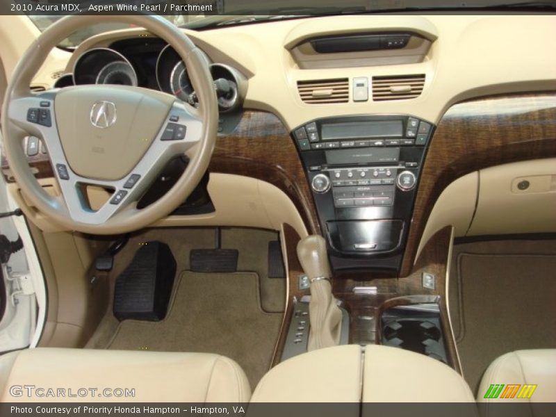 Aspen White Pearl / Parchment 2010 Acura MDX