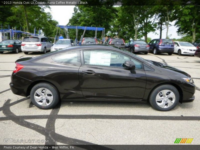 Kona Coffee Metallic / Black 2013 Honda Civic LX Coupe