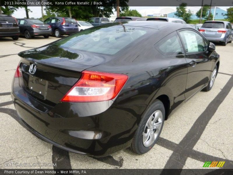 Kona Coffee Metallic / Black 2013 Honda Civic LX Coupe