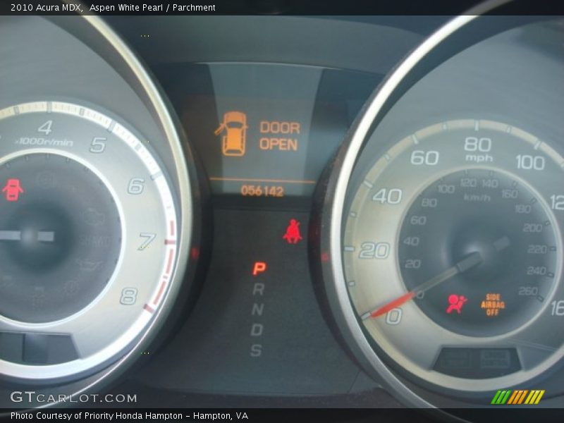 Aspen White Pearl / Parchment 2010 Acura MDX