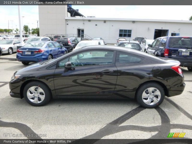 Kona Coffee Metallic / Black 2013 Honda Civic LX Coupe