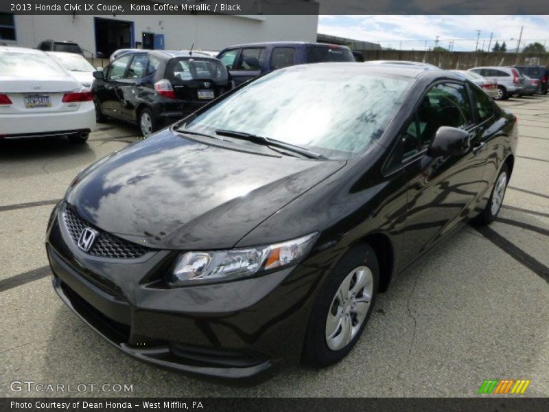 Kona Coffee Metallic / Black 2013 Honda Civic LX Coupe