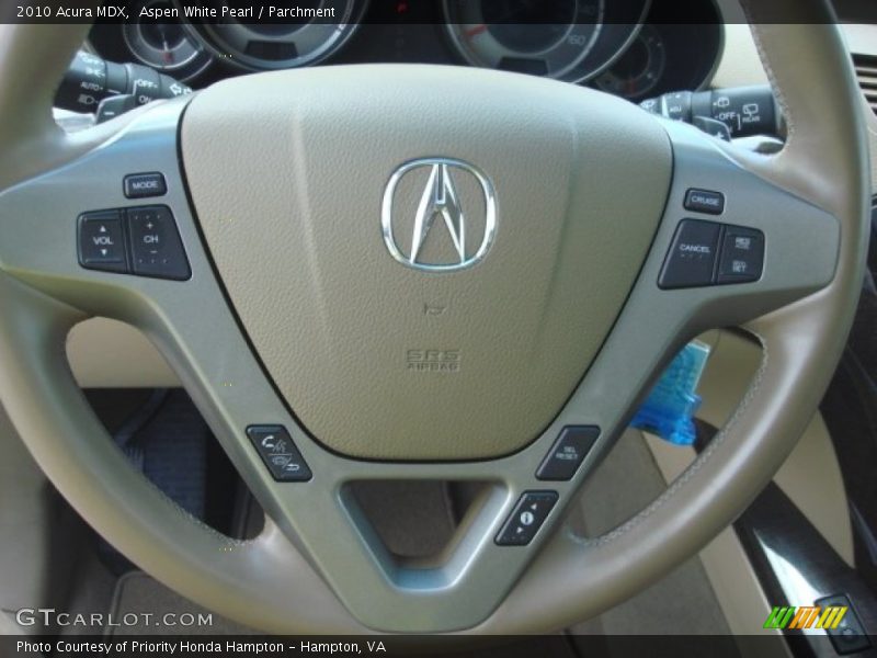 Aspen White Pearl / Parchment 2010 Acura MDX