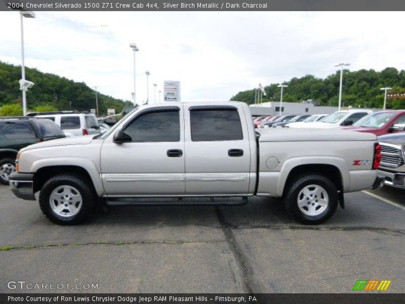 Silver Birch Metallic / Dark Charcoal 2004 Chevrolet Silverado 1500 Z71 Crew Cab 4x4