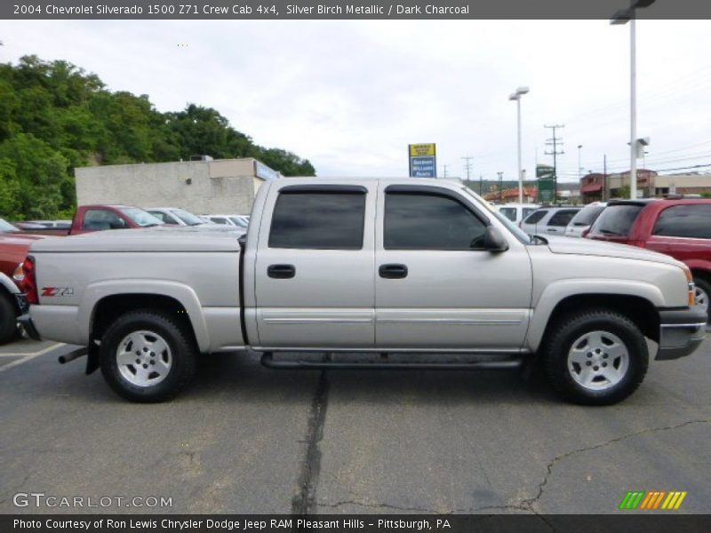 Silver Birch Metallic / Dark Charcoal 2004 Chevrolet Silverado 1500 Z71 Crew Cab 4x4