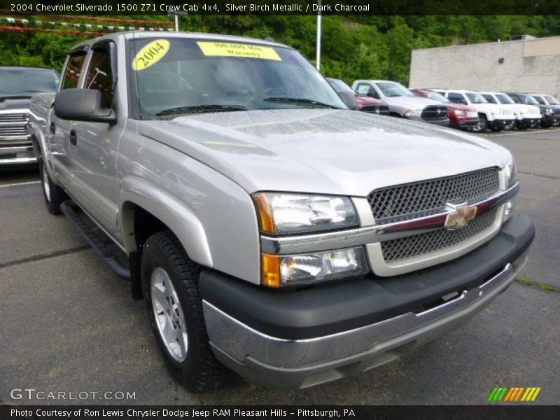 Silver Birch Metallic / Dark Charcoal 2004 Chevrolet Silverado 1500 Z71 Crew Cab 4x4
