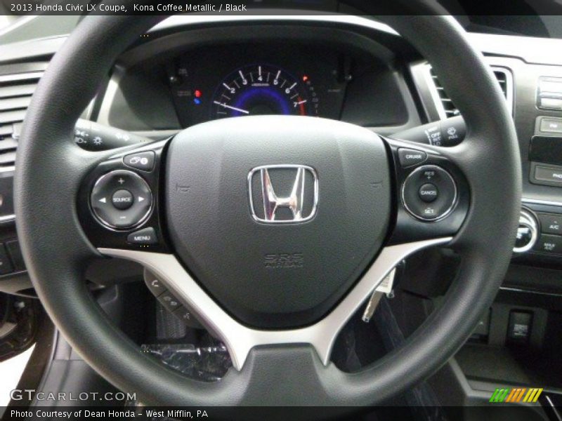 Kona Coffee Metallic / Black 2013 Honda Civic LX Coupe