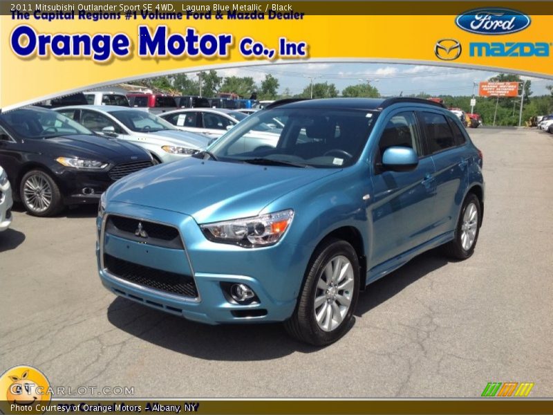 Laguna Blue Metallic / Black 2011 Mitsubishi Outlander Sport SE 4WD