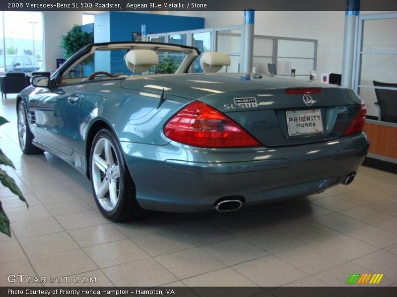 Aegean Blue Metallic / Stone 2006 Mercedes-Benz SL 500 Roadster