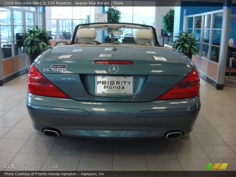 Aegean Blue Metallic / Stone 2006 Mercedes-Benz SL 500 Roadster