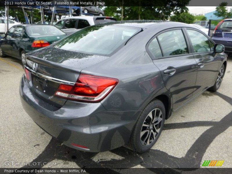 Polished Metal Metallic / Black 2013 Honda Civic EX Sedan