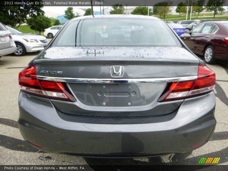 Polished Metal Metallic / Black 2013 Honda Civic EX Sedan