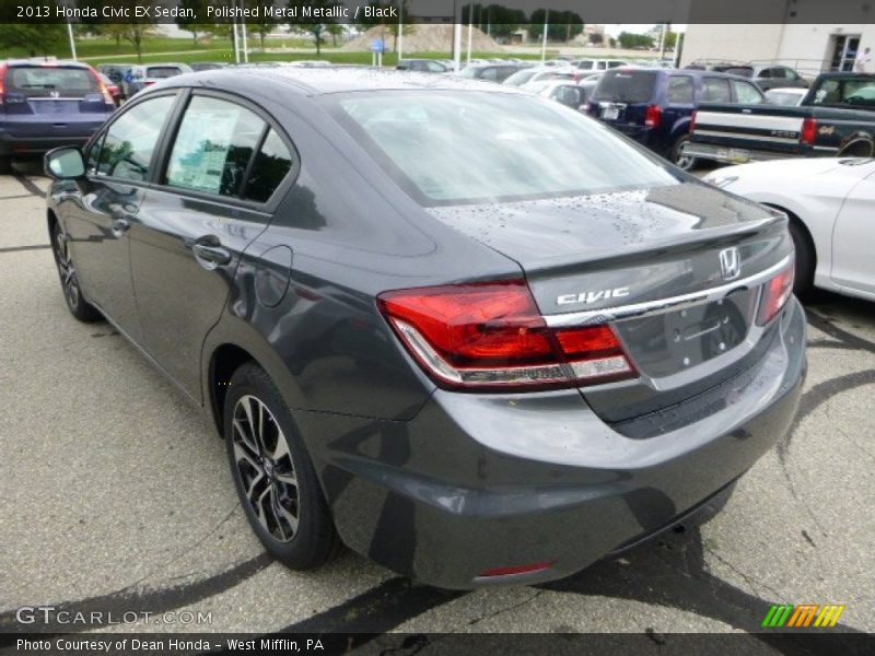 Polished Metal Metallic / Black 2013 Honda Civic EX Sedan