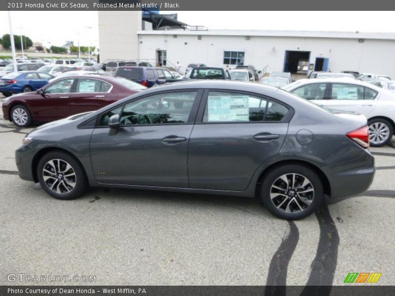 Polished Metal Metallic / Black 2013 Honda Civic EX Sedan