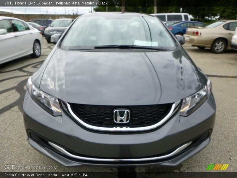 Polished Metal Metallic / Black 2013 Honda Civic EX Sedan