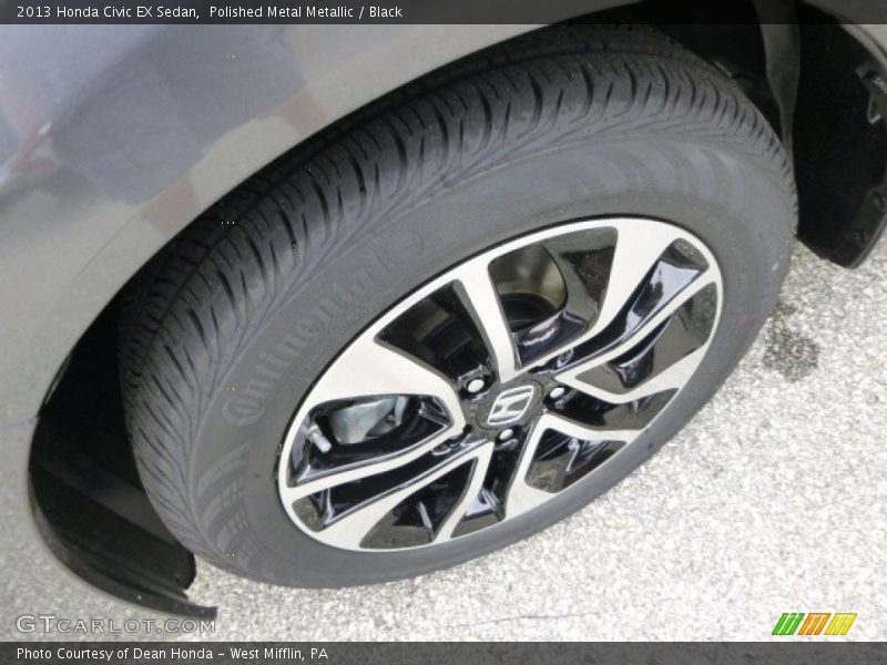 Polished Metal Metallic / Black 2013 Honda Civic EX Sedan