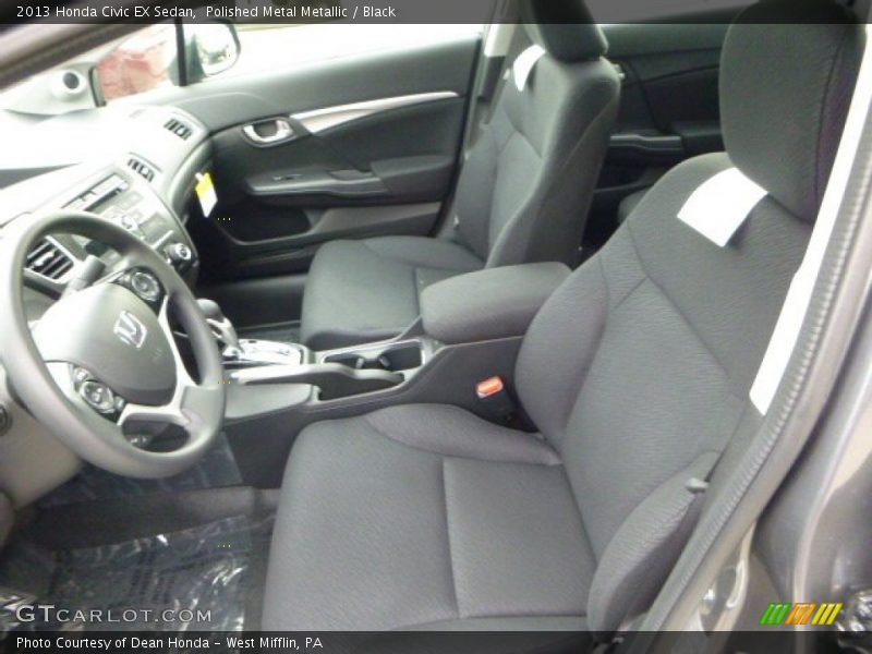 Polished Metal Metallic / Black 2013 Honda Civic EX Sedan