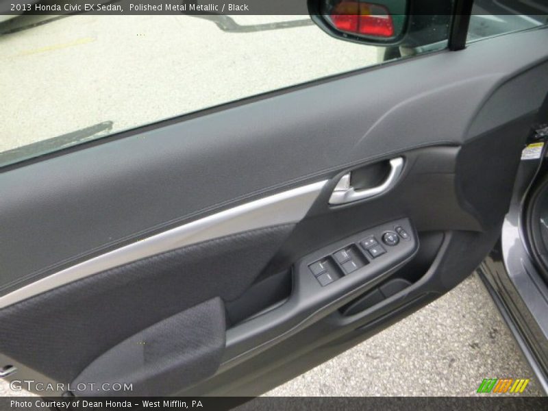 Polished Metal Metallic / Black 2013 Honda Civic EX Sedan