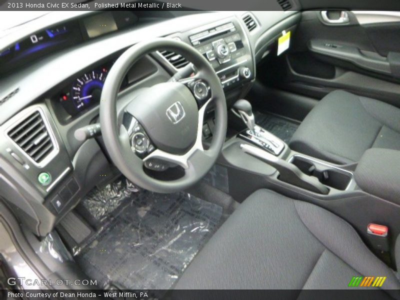 Polished Metal Metallic / Black 2013 Honda Civic EX Sedan