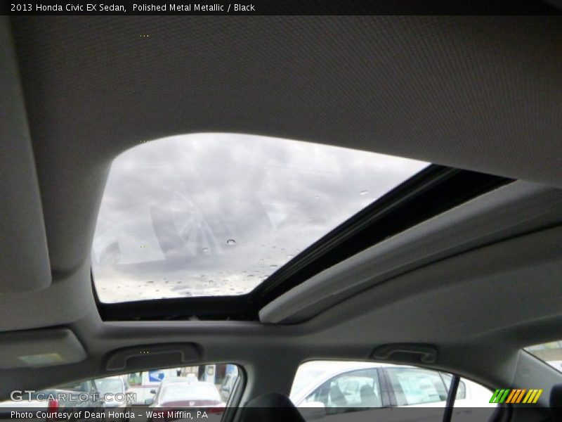 Polished Metal Metallic / Black 2013 Honda Civic EX Sedan