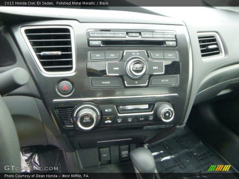 Polished Metal Metallic / Black 2013 Honda Civic EX Sedan