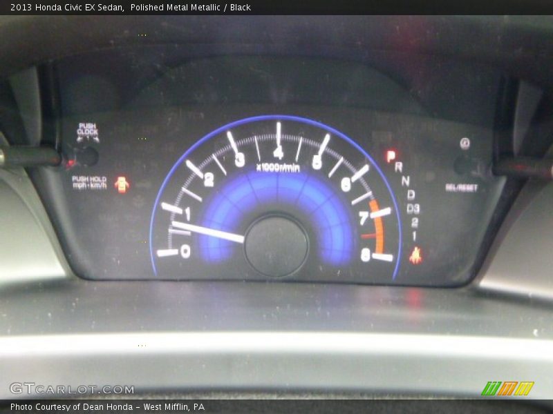 Polished Metal Metallic / Black 2013 Honda Civic EX Sedan