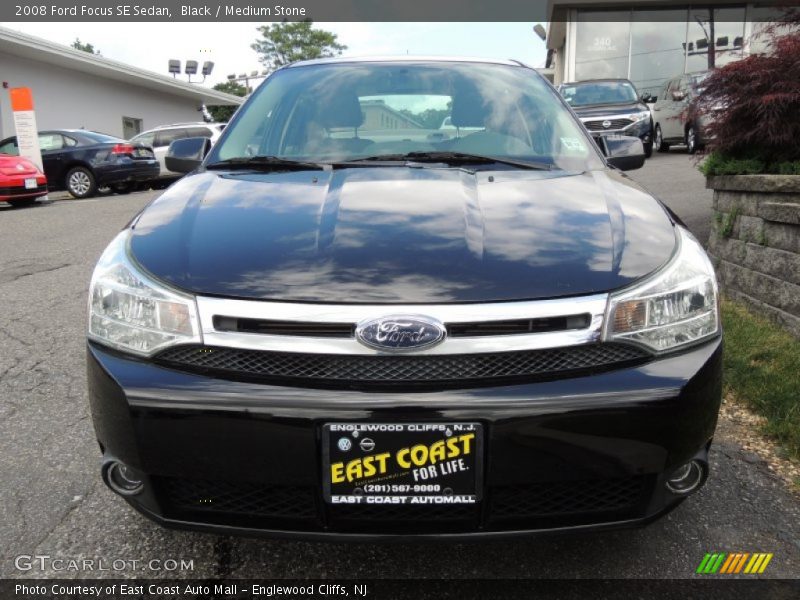 Black / Medium Stone 2008 Ford Focus SE Sedan