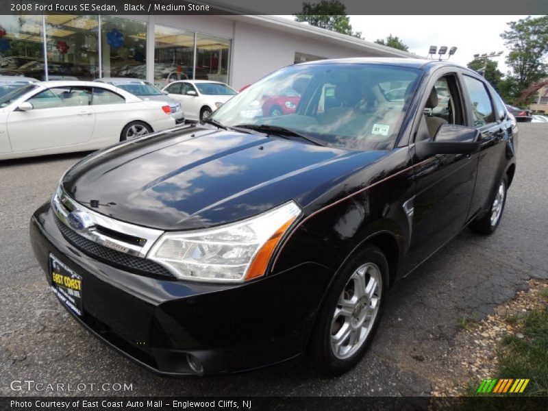 Black / Medium Stone 2008 Ford Focus SE Sedan