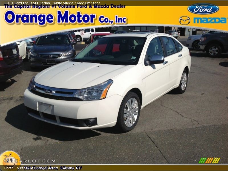 White Suede / Medium Stone 2011 Ford Focus SEL Sedan