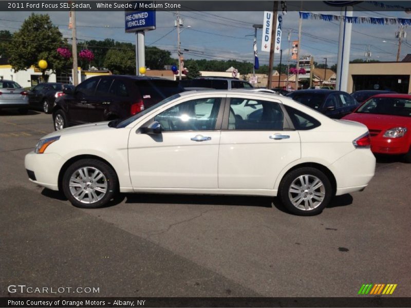 White Suede / Medium Stone 2011 Ford Focus SEL Sedan