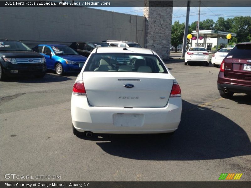 White Suede / Medium Stone 2011 Ford Focus SEL Sedan