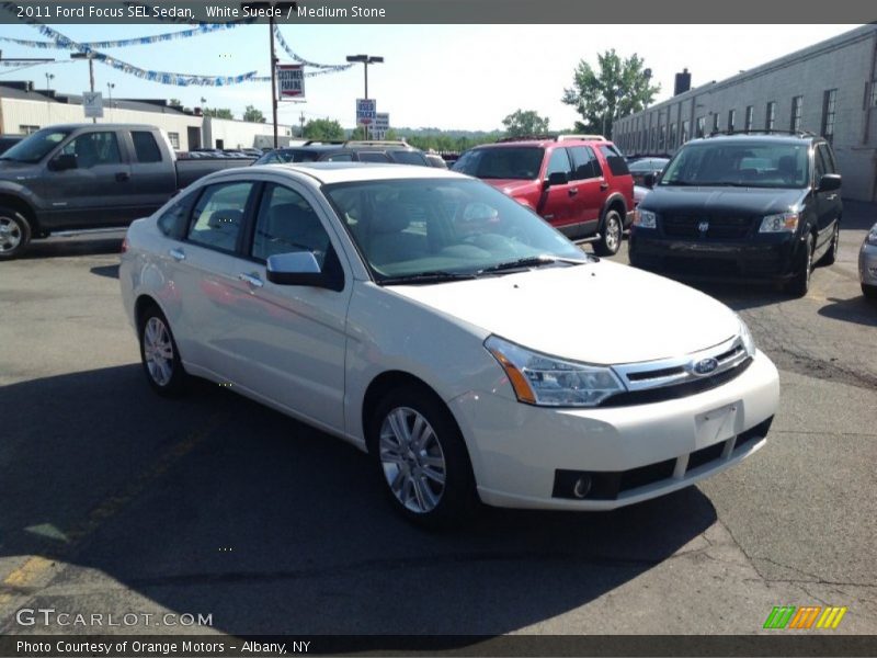 White Suede / Medium Stone 2011 Ford Focus SEL Sedan